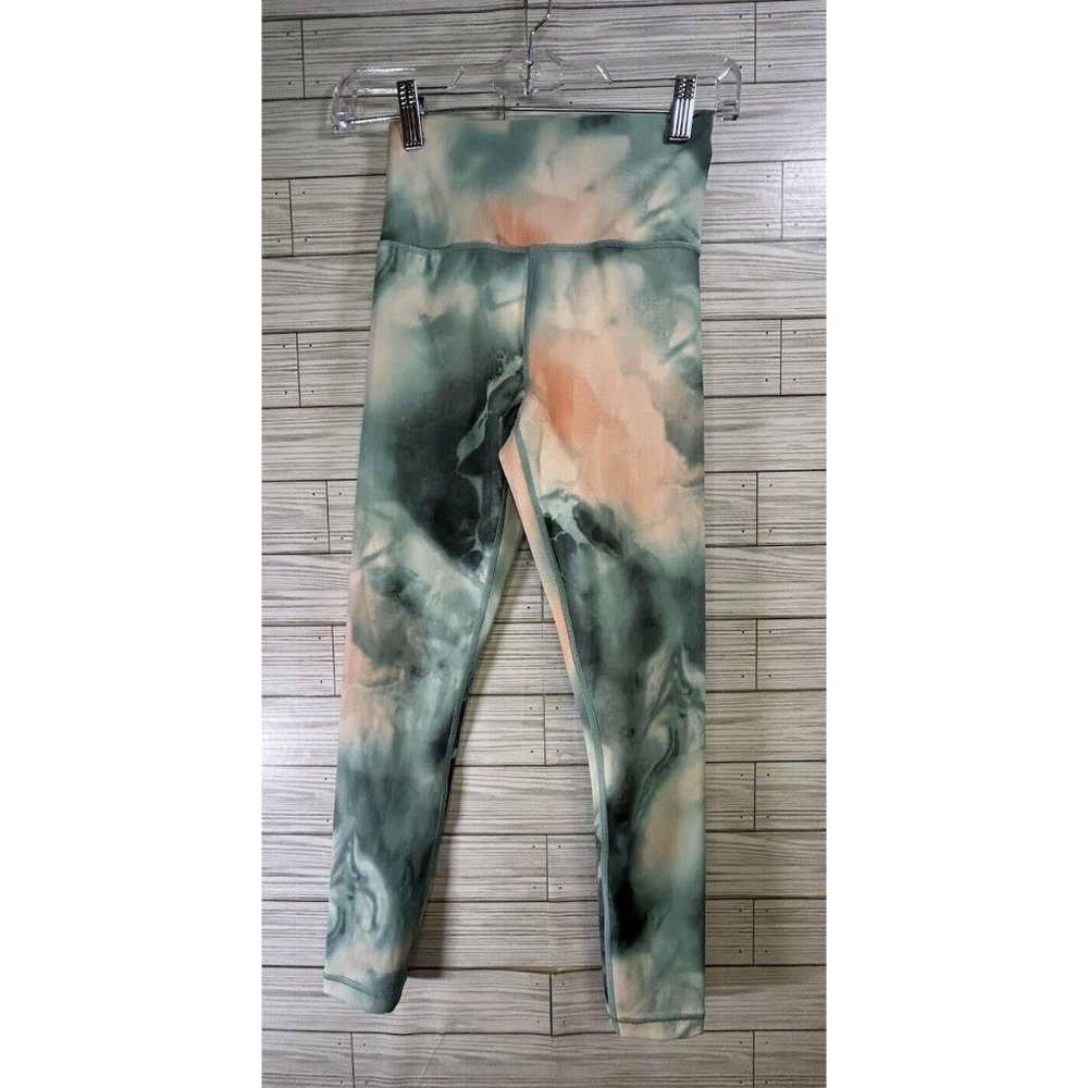 Athleta Elation‎ Printed 7/8 Tight Marine Minimalistic Grey Size XXS Tie Dye